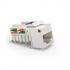 FESPRJ5E-001-4 - CONECTOR RJ-45 SOHOPLUS CAT.5E  CABO SOLIDO BRANCO T568A/T568 FEMEA - 35050423 - LIGHTERA