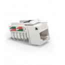 FESPRJ5E-001-4 - CONECTOR RJ-45 SOHOPLUS CAT.5E  CABO SOLIDO BRANCO T568A/T568 FEMEA - 35050423 - LIGHTERA