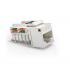 FESPRJ06-001-5 - CONECTOR RJ-45 SOHOPLUS CAT.6  CABO SOLIDO BRANCO T568A/T568 FEMEA - 35050424 - LIGHTERA