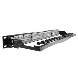 FESPPP06-001-1 - PATCH PANEL SOHOPLUS CAT.6  24 PORTAS 19POL/1U T568A/T568 MODULAR - 35050439 - LIGHTERA