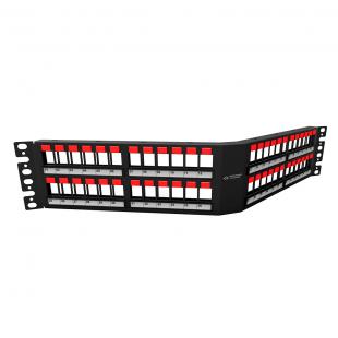 FEFAPPDB-002-0 - PATCH PANEL DESCARREGADO BLINDADO  19 POL/2U  48 PORTAS ANGULAR - 35050810 - LIGHTERA