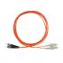FETLCDO1-026-0 - CORDAO DUPLEX CONECTORIZADO 62.5 SC-UPC/ST-UPC 5.0M - LSZH - LARANJA - 33004522 - LIGHTERA