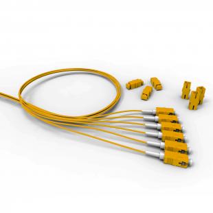 FETLPIEO-018-0 - EXTENSAO MONOFIBRA CONECTORIZADA MM (50.0) LC-UPC 1.5m COM ADAPTADOR - LSZH - AMARELO - D0.9 (2 PCS) - 35260917 - LIGHTERA