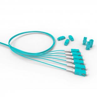 FETLPIEO-023-0 - EXTENSAO MONOFIBRA CONECTORIZADA MM (50.0) OM4 LC-UPC 1.5m C/ADAPT. - LSZH - ACQUA - D0.9 (2 PCS) - 35260909 - LIGHTERA