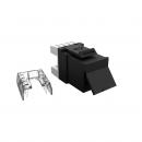 FEGLRJ06-018-5 - CONECTOR RJ-45 GIGALAN CAT.6 PRETO T568A/T568 FEMEA - 35060603 - LIGHTERA