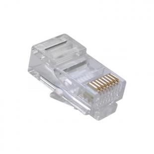 FESPRJ06-002-9 - CONECTOR RJ-45 SOHOPLUS CAT.6  CABO SOLIDO CRISTAL (PCT 10 PC) MACHO PASSAGEM - 35050296 - LIGHTERA