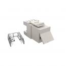 FEGLRJ06-017-5 - CONECTOR RJ-45 GIGALAN CAT.6 CINZA T568A/T568 FEMEA - 35060604 - LIGHTERA