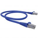 FEGGPC6A-022-0 - PATCH CORD GIGALAN GREEN CAT.6A F/UTP (BLINDADO) 3,0M AZUL  LSZH - 35085425 - LIGHTERA