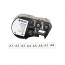 BYSIETM4-005-0 - ETIQUETA M41/51/M511 B422 POLIESTER BRILHANTE 0.375POLX25PES PRETO NO BRANCO - M4C-375-422 - BRADY