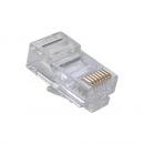 FESPRJ5E-002-2 - CONECTOR RJ-45 SOHOPLUS CAT.5E  CABO SOLIDO/FLEXIVEL CRISTAL  (PCT 100 PC) - 35050220 - LIGHTERA