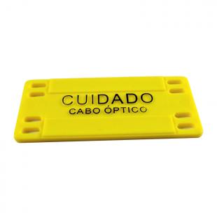 DNCNPICO-005-0 - PLACA DE IDENTIFICACAO DE CABO OPTICO ABNT - N 2 CCO (COM RELEVO) - AMARELO - DN-6421720010. - D-NET