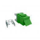 FEGLRJ06-010-5 - CONECTOR RJ-45 GIGALAN CAT.6  90/180G VERDE (CAIXA COM 24) T568A/T568 FEMEA - 35060633 - LIGHTERA