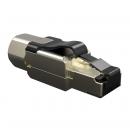 FEINRJ06-002-8 - CONECTOR RJ-45 GIGALAN CAT.6 (CAMPO) INDUSTRIAL PRATA T568A/T568 MACHO BLINDADO - 35125029 - LIGHTERA