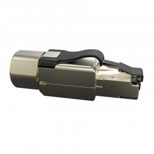 FEINRJ06-002-8 - CONECTOR RJ-45 GIGALAN CAT.6 (CAMPO) INDUSTRIAL PRATA T568A/T568 MACHO BLINDADO - 35125029 - LIGHTERA