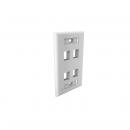 27010018 - ESPELHO PLANO 4P - GLOSSY - BRANCO (4X2) - 35050018. - LIGHTERA