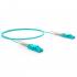 FETLCDO3-010-0 - CORDAO OPT. CON. MULTIMODO OM3 (50/125) 2F DUPLEX LC-UPC/LC-UPC 10,0M LSZH ACQUA (A-B) - 33002475 - LIGHTERA