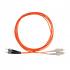 FETLCDO1-027-0 - CORDAO OPT. CON. MULTIMODO OM1 (62,5/125) 2F DUPLEX ST-UPC/SC-UPC 10,0M LSZH LARANJA - 33004523 - LIGHTERA