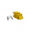 FEGLRJ06-002-5 - CONECTOR RJ-45 GIGALAN CAT.6  90/180G AMARELO (CAIXA COM 24) T568A/T568 FEMEA - 35060626 - LIGHTERA