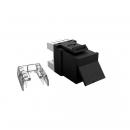 FEGLRJ06-009-5 - CONECTOR RJ-45 GIGALAN CAT.6  90/180G PRETO (CAIXA COM 24) T568A/T568 FEMEA - 35060632 - LIGHTERA