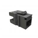 FEGLRJ6A-004-5 - CONECTOR RJ-45 GIGALAN CAT.6A  90/180G PRETO (CAIXA COM 24) T568A/T568 FEMEA - 35080123 - LIGHTERA