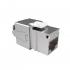 FEGLRJ6A-006-6 - CONECTOR RJ-45 GIGALAN CAT.6A  90/180G PRATA T568A/T568 FEMEA BLINDADO (24 UNID) - 35080126 - LIGHTERA