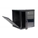 DNMTMRDV-001-0 - MINI RACK 19POL DESMONTAVEL PORTA VIDRO 6U 600 X 600 PRETO S/ GUIAS - DN-MRDV-6-60.59PT - D-NET