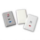 DNCNEP44-001-0 - ESPELHO PLASTICO 4X4 P/ 2 RJ-45 EM ABS BEGE - DN-6000500065 - D-NET