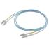 FETLCDO4-002-0 - CORDAO OPT. CON. MULTIMODO OM4 (50/125) 2F DUPLEX SC-UPC/LC-UPC 2,5M LSZH ACQUA - 35200770 - LIGHTERA