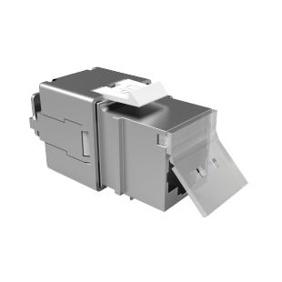 FEINRJ5E-003-6 - CONECTOR RJ-45 MULTILAN CAT.5E  INDUSTRIAL PRATA T568A/T568 FEMEA BLINDADO - 35060500 - LIGHTERA