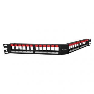 FEFAPPDB-001-0 - PATCH PANEL DESCARREGADO BLINDADO  19 POL/1U  24 PORTAS ANGULAR - 35050809 - LIGHTERA