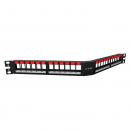 FEFAPPDB-001-0 - PATCH PANEL DESCARREGADO BLINDADO  19 POL/1U  24 PORTAS ANGULAR - 35050809 - LIGHTERA